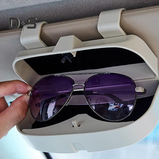 Car Glasses Box Holder Clip Style Car Sun Visor Securely Store Sunglasses Cards Keys Car Interior Automotive Glasses Container