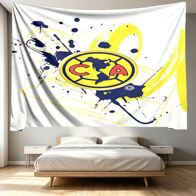 Club America Print Tapestry - Portable Wall Decor Cloth, for Home, Dorm, Travel, Bedroom, Living Room - Ideal Birthday Housewarming Gift