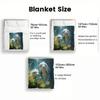 Dolphins Underwater HD Printed Blanket - Ultra-Soft Flannel Plush Bedspread with Realistic Dolphin & Marine Life (Dolphins, Fish