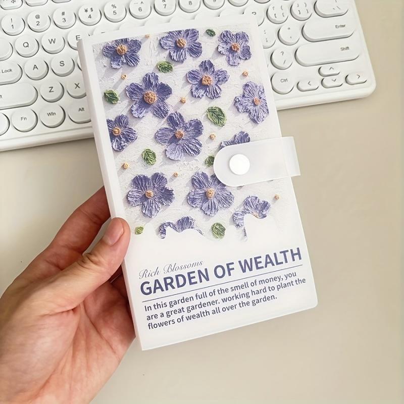 Savings Book Beautiful and Fresh Flower Student Savings Book Cash Storage Book Printed Portable Savings Book