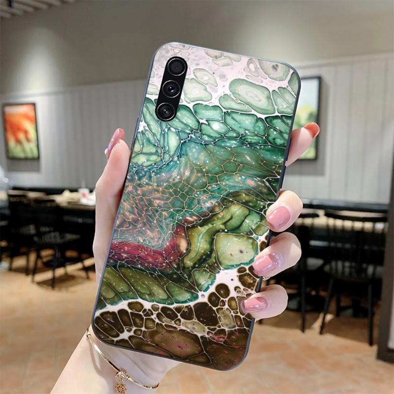 Water Ripple Art Sea Wave Phone Case For Realme GT 2 9i 8i 7i Pro X50 X2 C35 C21 C20 C11 C3 Soft Black Phone Cover