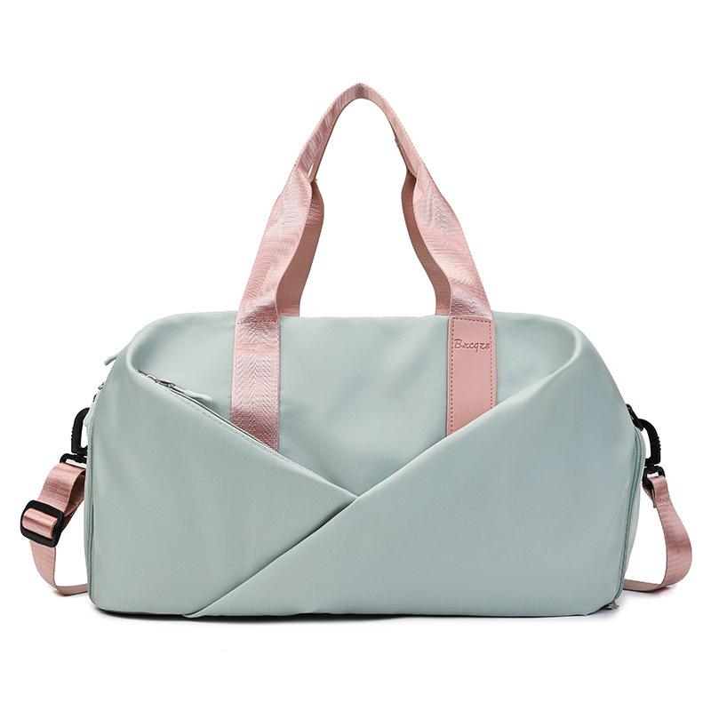 Women's Fitness Sports Bag with Shoe Compartment, Dry/Wet Separation, and Macaron Color for Yoga, Swimming, and Training