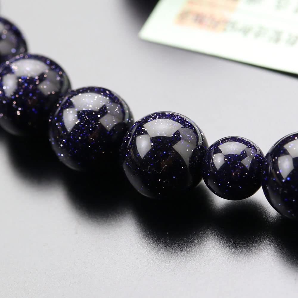 [Nenju Dot Com] Women's Rosary Approx. 8mm Purple Goldstone Bontan Tassel Kyoto Rosary Blue Goldstone