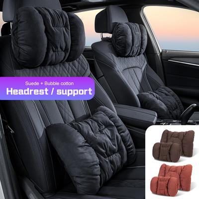 Per Mercedes Benz Classe S Maybach W223 S350 S450 S500 Cuscino per il collo del sedile dell'auto Supporto lombare Alta qualità di Camoscio Cotone confortevole