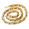 Men' Gold Chain Royal Byzantine Chain GOLD PLATED + FREE