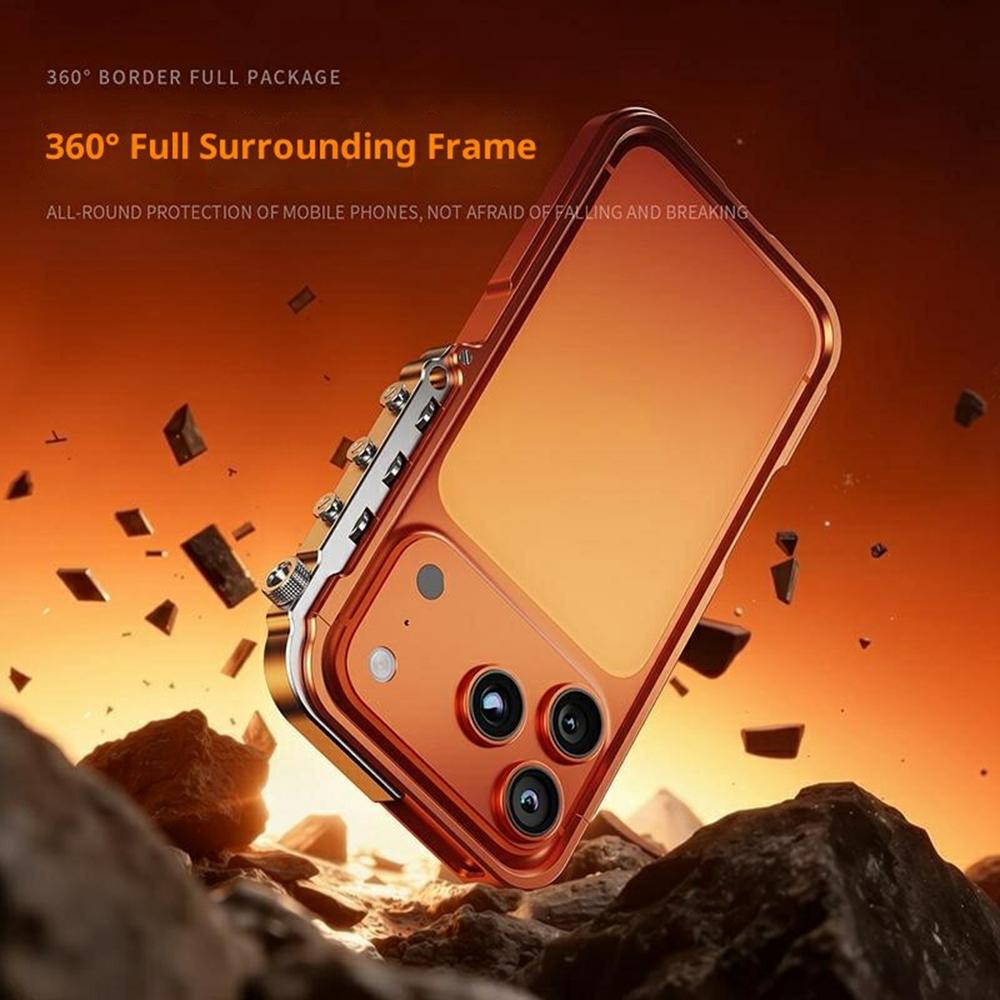For iPhone 17 Pro Max Bumper Case Aluminum Alloy Metal Frame Phone Cover
