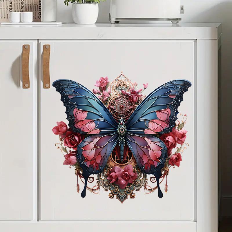 

Наклейки на стену в виде бабочек, съемные наклейки для ванной, кухни, плитки, холодильника, шкафа, наклейки для домашнего декора и туалета 30x30CM