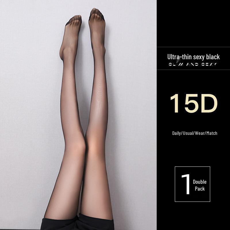 Collants Noir Ultra-Fins pour Femmes: Anti-accrocs, Haute transparence, Améliore les jambes, Parfait pour le printemps, l'été et l'automne