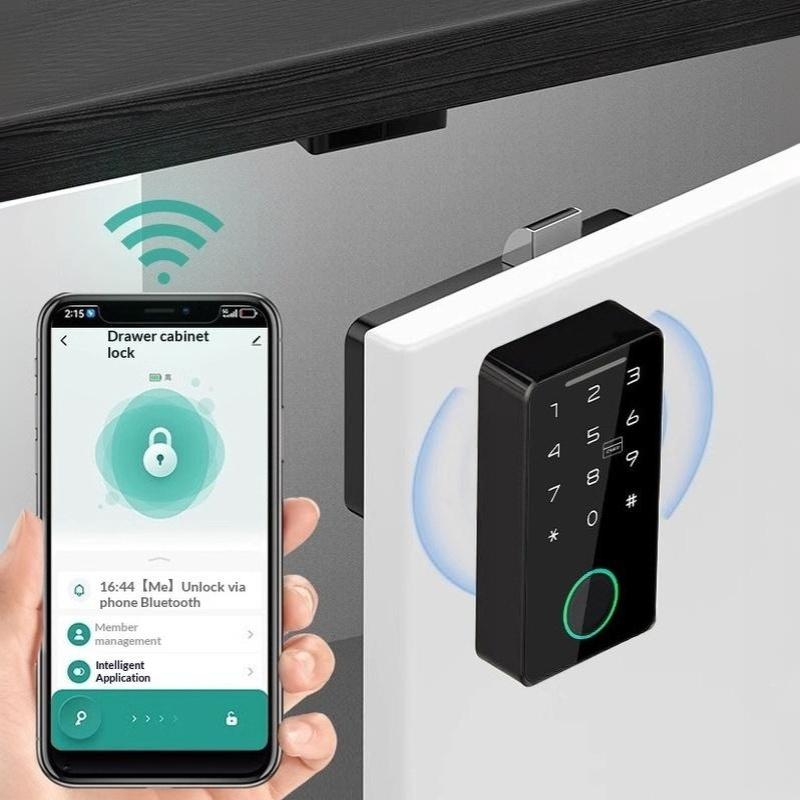 1 Stück Unterstützung Tuya App Smart Fingerabdruck Ohne Bohren Cam Lock Schrank Schloss Tür Schublade Aktenschrank Post Briefkasten Möbel Spind