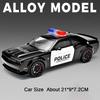 1:24 Rotäugige Hellcat Polizei-Ladeauto Modell Spielzeug Türen Öffnen Lenkradlenkung Miniaturfahrzeuge Feine Details Modelle Für Vater