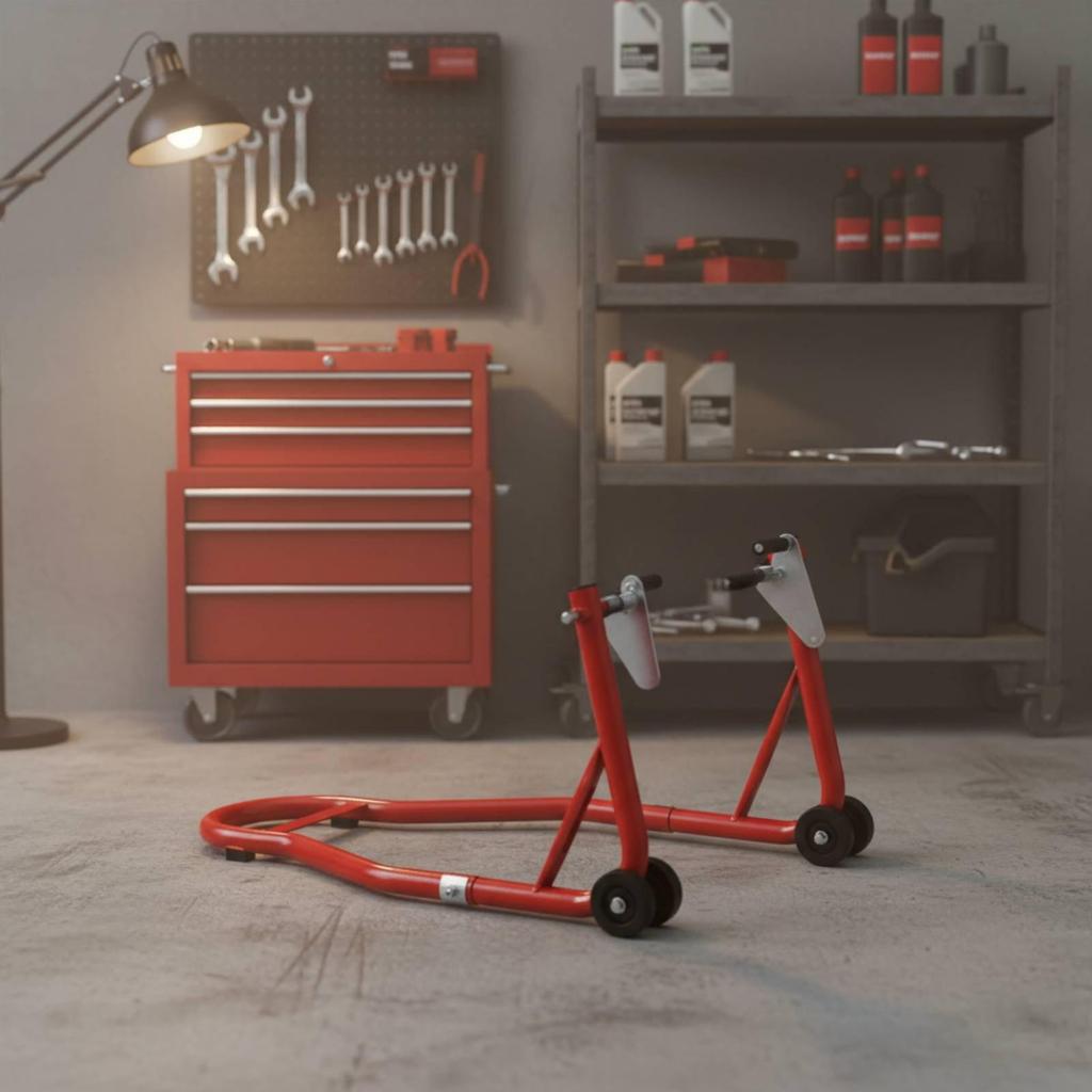 Motorcycle Paddock Stand Heavy-Duty Front Rear Wheel High Load Capacity