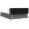 Boxspring Bed with Headboard Dark Gray 160 x 200 cm Fabric