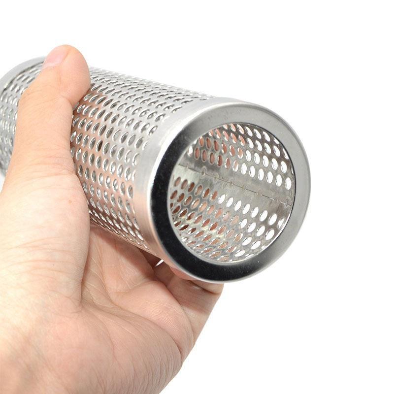 BBQ Stainless Steel Perforated Mesh Smoker Tube Filter Gadget Cold.Smoking