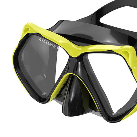 Schnorchelmaske mit Trockenschnorchel, Auslaufsichere Anti-Beschlag Panoramische Tauchmaske & Schnorchel Set, Wasserdichte Schnorchelausrüstung für Erwachsene