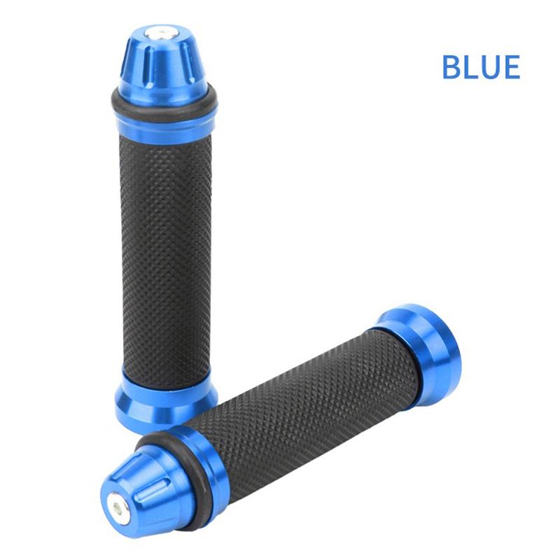 1 Pair Motorcycle Grips Hand Rubber Anti-Slip Cycling Scooter Handlebar Grips Modified 22-24Mm Universal Rubber Handle Bar Grips