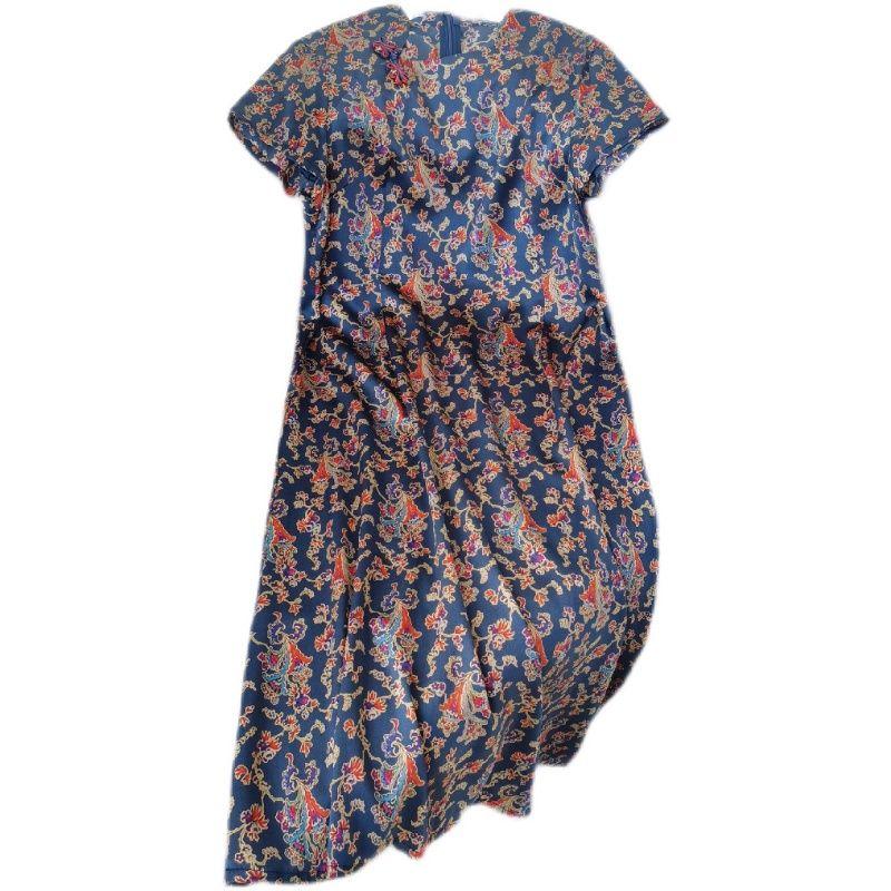 Sihui Yin Yue Summer New Arrival Women's Silk Dress Mulberry Silk Long Dress Cheongsam Court Style Elegant