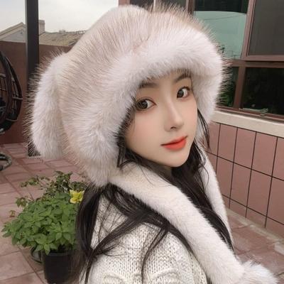 Women’s Hat New Plush Leopard Print Winter Retro Hat - Thickened Ear-warming and Cold-proof