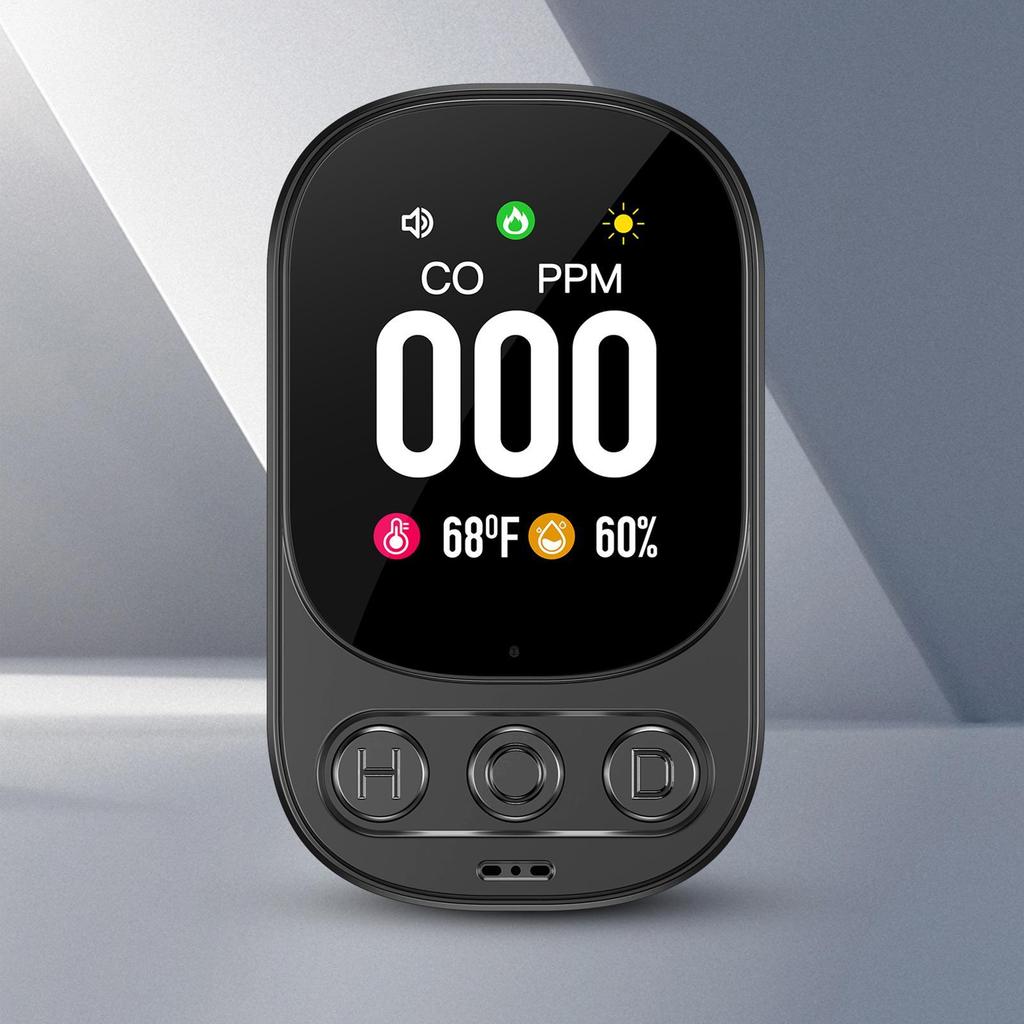 CO Sensor Carbon Monoxide Detector Plug In Alarm TFT LCD Screen CO Warning Alarm Detector CO Meter