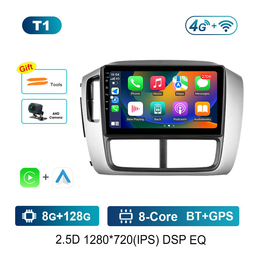 For Honda Pilot 1 2005 - 2008 IPS Screen 9'' Car Radio Multimedia Player Carplay Android System 4G Bluetooth WiFi GPS Navigation