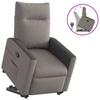 Lift-Up Recliner Armchair, Taupe Color, Upholstered In Fabric