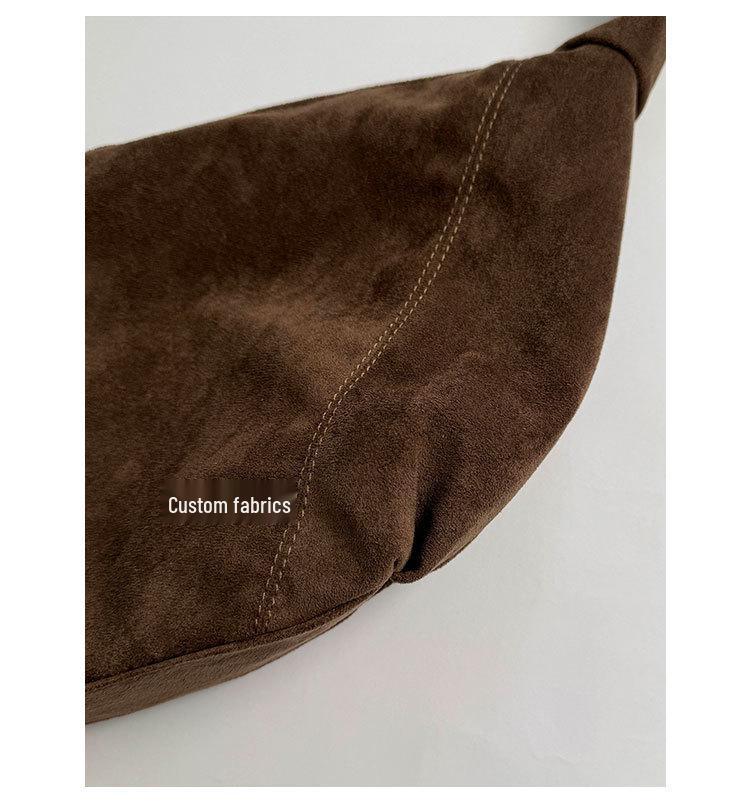 Vintage zamszowa torba Croissant 2025: Stylowa, Wszechstronna Torba na Ramię o Dużej Pojemności