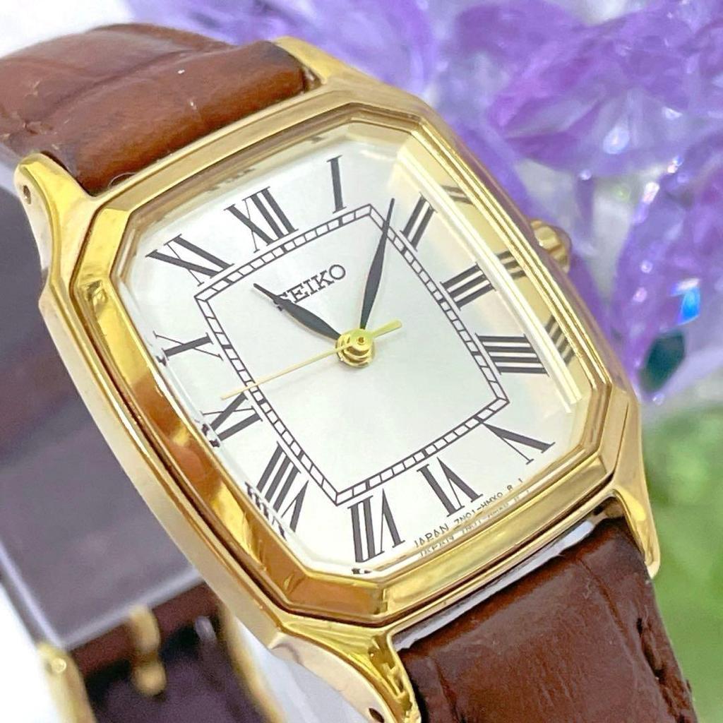 Used SEIKO United Arrows Collaboration Square Watch #t273