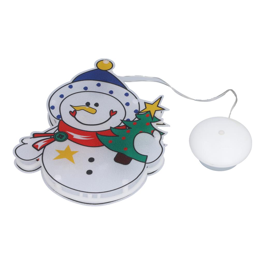 Weihnachts Schneemann LED Fensterlicht Batteriebetrieben Hängelicht mit Saugnapf für Weihnachten