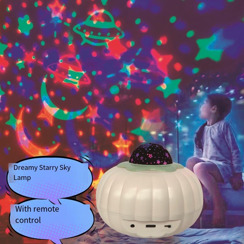 1PC Pumpkin Lamp Aurora Water Pattern Projection Ambient Light Wholesale Creative Cute Bedroom Led Night Light Usb Charging