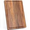 Wooden Cutting Board with Deep Juice Grooves Pizza Bread Tray for Kitchen Chopping Vegetables Fruits Meat Kitchen Serving Tray