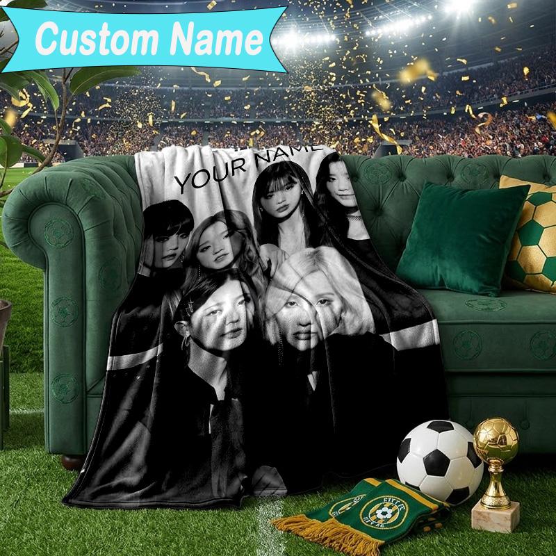 Custom Name Blanket Kpop Idle Group Dynasty Blanket Bedding Blanket for Travel, Camping, Living Rooms, Offices, Sofas, Fan Christmas Gift