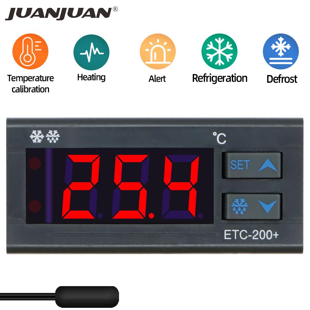 ETC-200+ Digital Thermostat Microcomputer Temperature Controller Refrigeration Heating Controller 220V with Data Reading