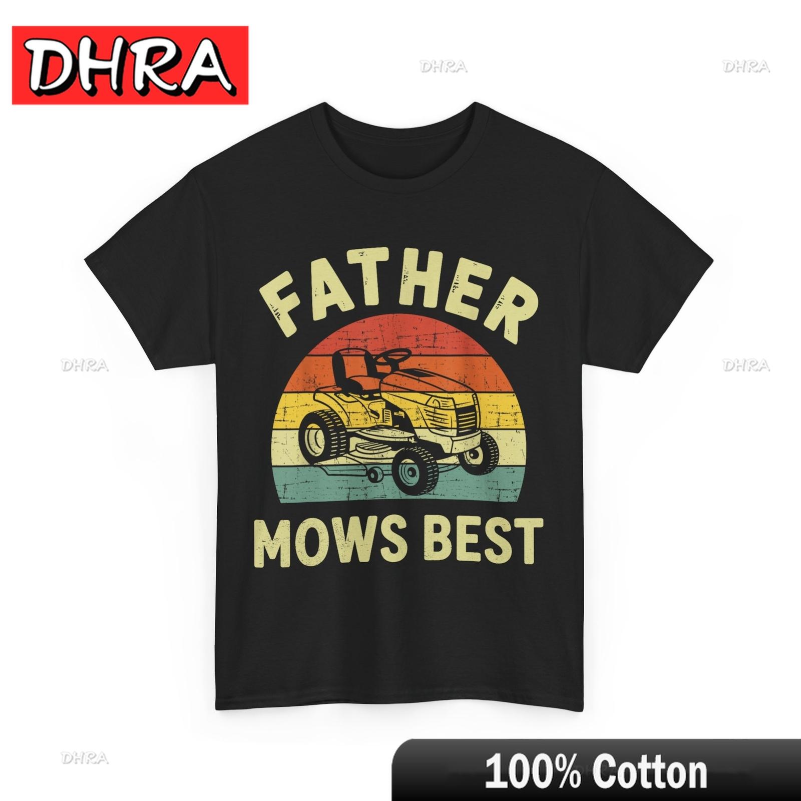 

Father Mows Best Shirt Riding Mower Mowing Dad Vintage Shirt Retro Comfy Urban Tshirts Funny Cute Creative Tops Soft Tee Graphic 4XL