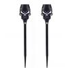 Solar Halloween Skull Lights Flickering Flame Torch Lights Waterproof LED Outdoor Decor for Patio Yard Path Landscape Lighting