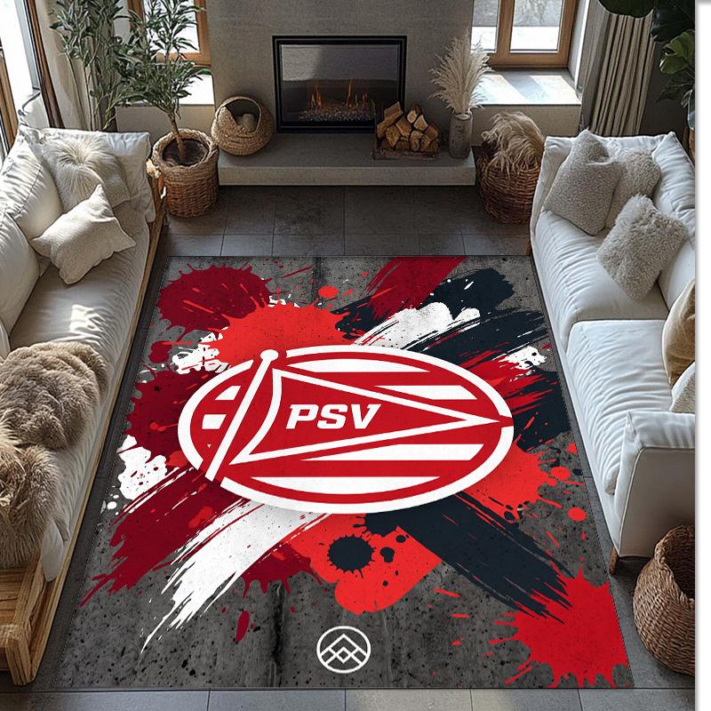 PSV Eindhoven FC Soccer Football Pattern Soft Area Rug Non Slip Indoor Floor Carpet Sports Decor Mat for Bedroom