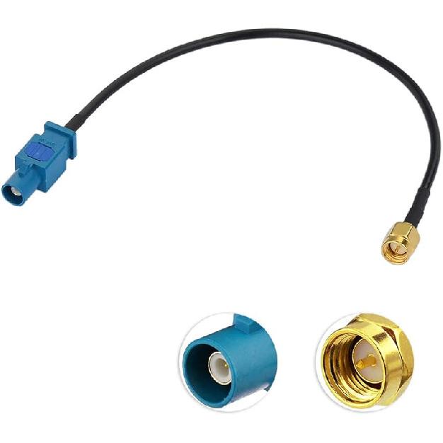 Bingfu Fakra Z гнездо к SMA гнездо Кабельный адаптер для автомобильной антенны 3,28 фута для автомобильной стереосистемы Android головного устройства GPS-навигации FM AM радио Sirius XM Fakra Z Male to SMA Male