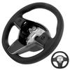 Black Steering Wheel with Button Leather Car Modification Replacement Steering Wheel