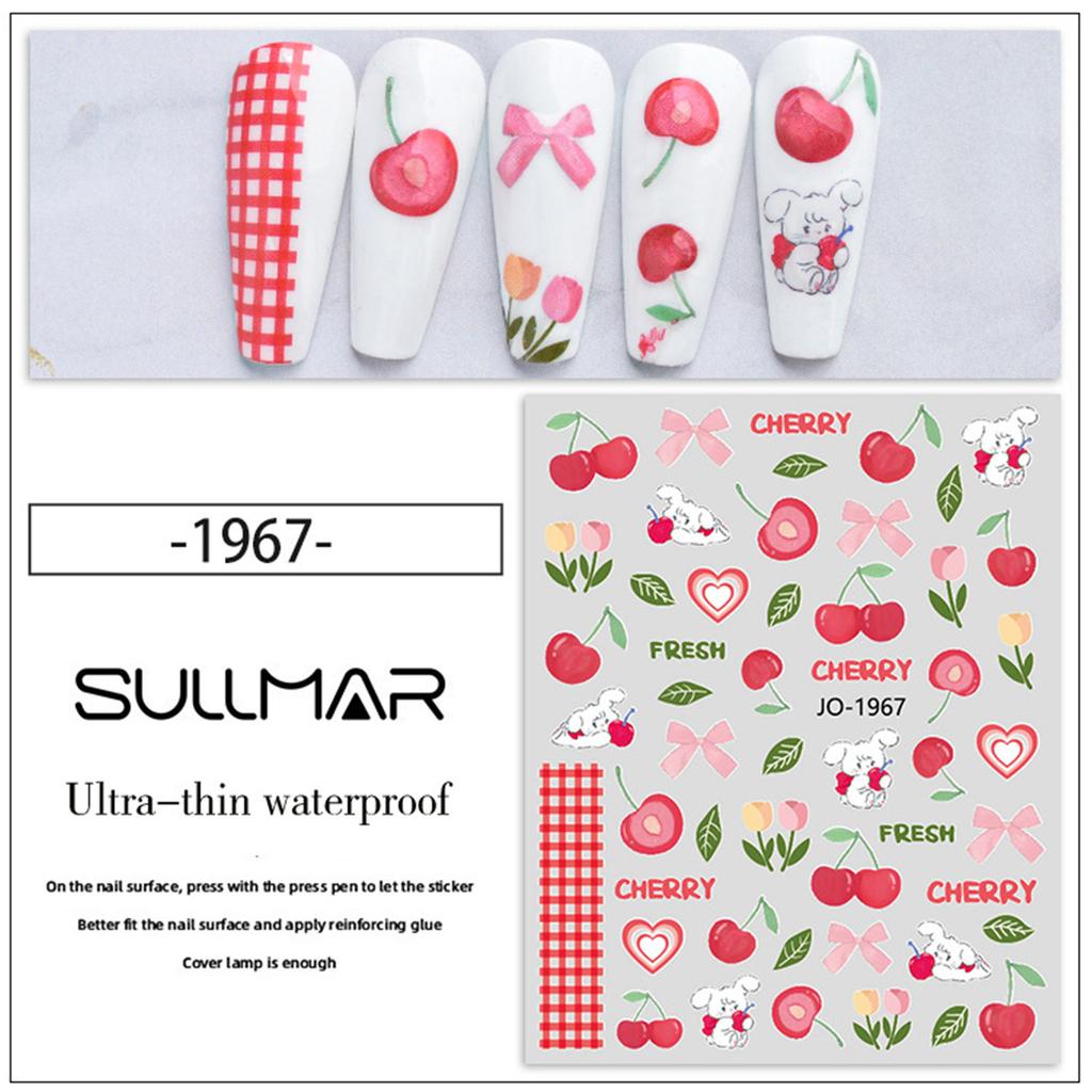 Nail Enhancement Long-lasting Avocado Strawberry 3D Glued Watermelon Colorful Nail Decoration For Nail Art Enthusiasts Beach