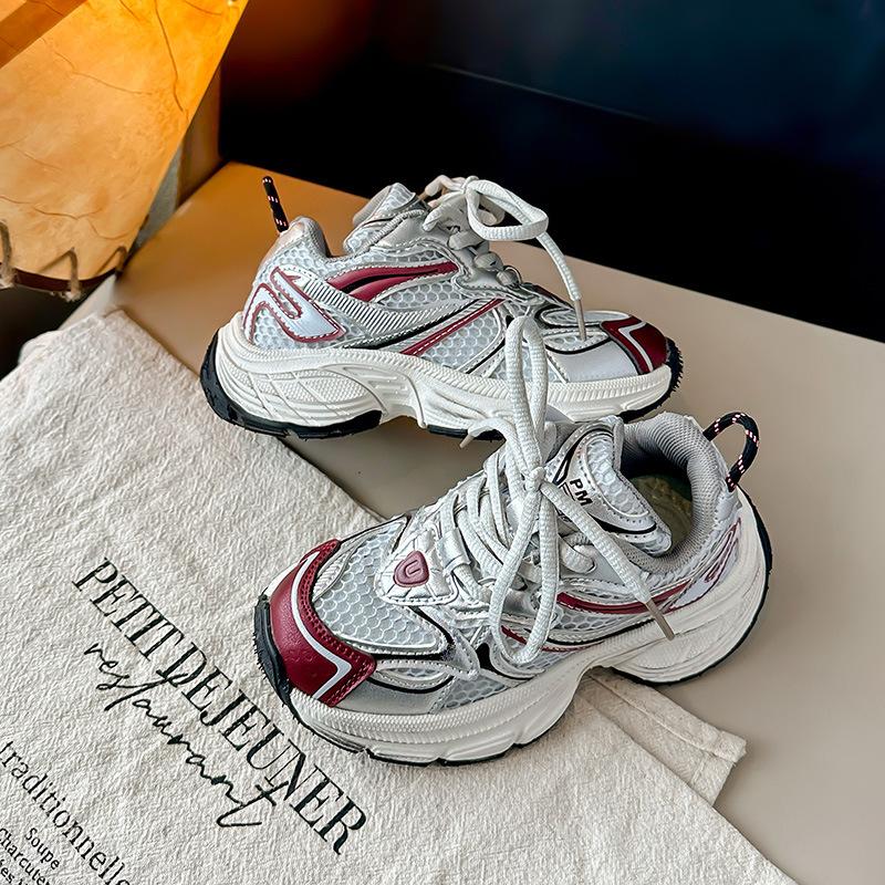 Girls' sports shoes 2025 autumn new children's dad shoes medium and older children's casual shoes soft-soled running shoes student shoes