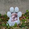 Pet Memorial Gifts - Pawprint Dog Memorial Gifts for Loss of Dog with Picture Frame, Pet Headstone Grave Markers with Sympathy
