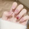 Red French Cat-eye Gradient Fashionable Removable Wearable Nails 30 Pieces