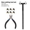 Bow String Nocking Points Pliers Set T Ruler Nocking Buckle Pliers Kit Archery Compound Pulley Bow Turning Kit