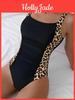 One Swimsuit Piece Leopard 2024 Slim Vintage Swimwear Women Sexy Bathers Bathing Swimming Swim Suit Female Beachwear Xxl