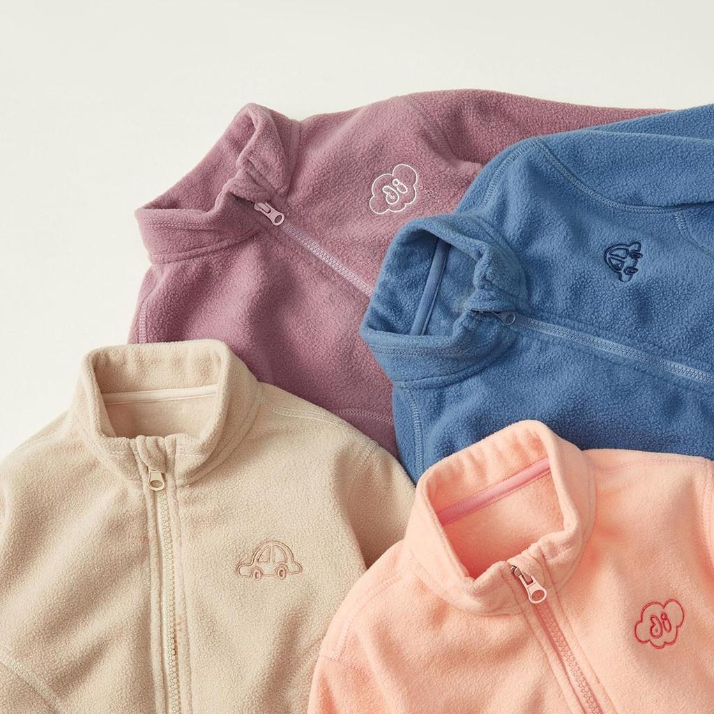 Tongbei 2025 Autumn Kids' Fleece Jackets - Unisex Semi-High Collar Warmth