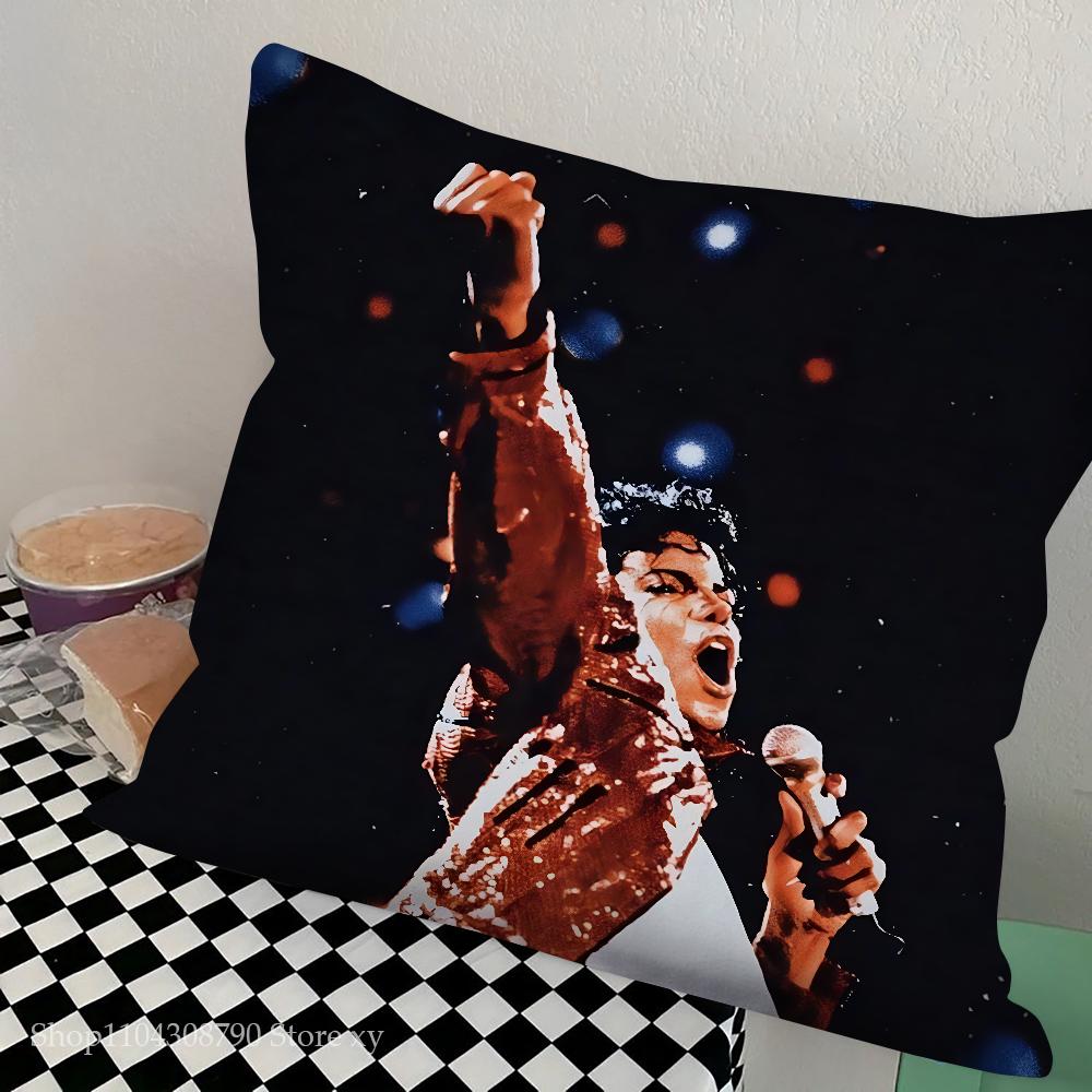 Povlak na polštář M-Michael Jackson Čtvercový polštář Ložnice Pohovka Volný čas Pohodlný polštář Auto Obývací pokoj Domácí dekorace
