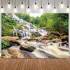 Waterfall Forest Mountain Scenery Photo Backdrop Natural Landscape Spring Portrait Shooting Home Decor Photography Background16