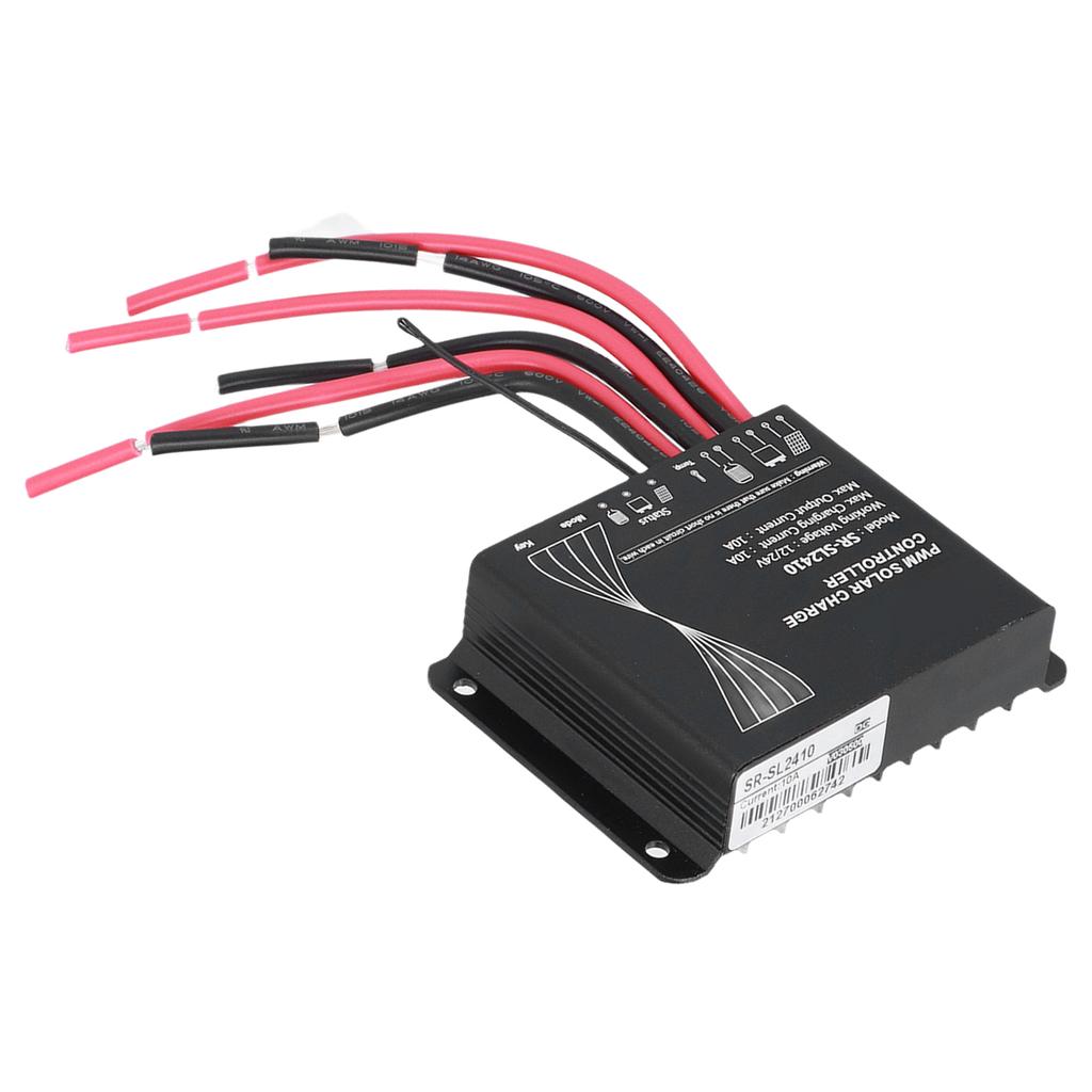 PWM Solar Charge Controller 10A Solar Panel Regulator Waterproof Energy Controller for RV Accessorie