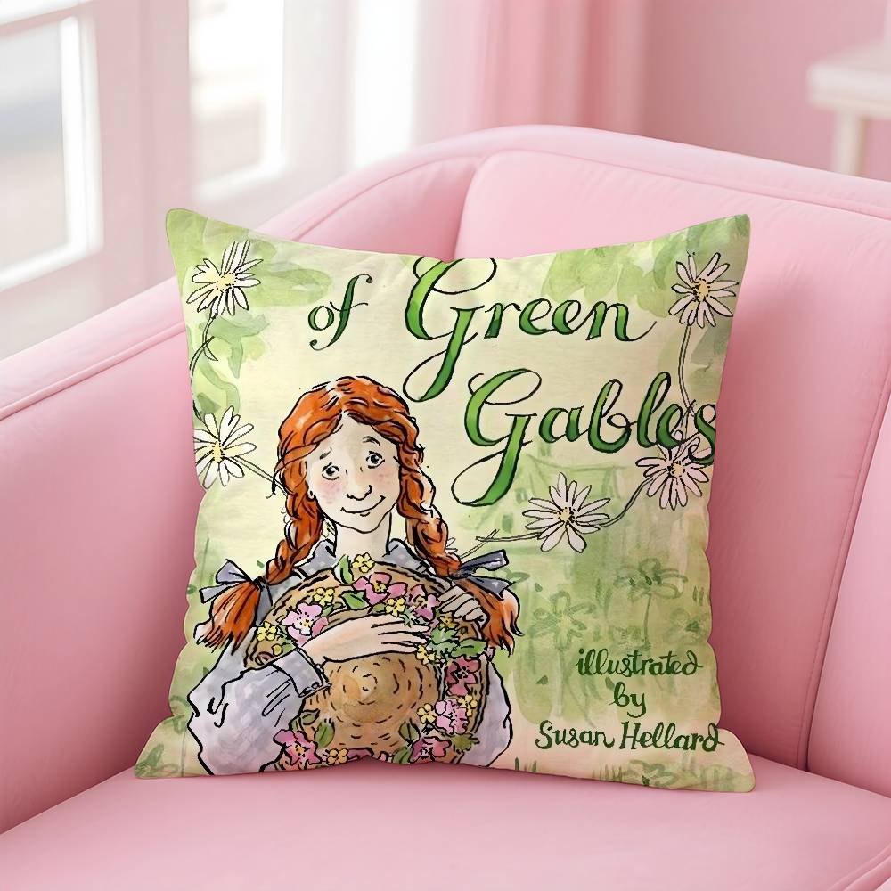 Anne Of G-Green Gables Pillow Case Pattern Printed Pillowcase For Living Room Sofa Cushion Cover & Bedroom Decor