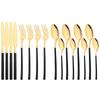 16Pcs Rainbow Dinnerware Stainless Steel Cutlery Set Western Knife Fork Spoon Dinner Flatware Set Kitchen Silverware Tableware