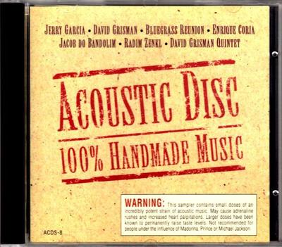 CD ACOUSTIC DISC - 100% Handmade Music, Vol. 1  ACDS8 Acoustic Disc 1993 US Country Used