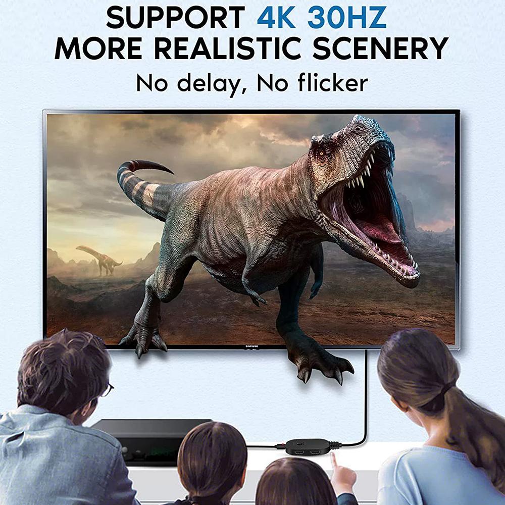 Q2-4 HDMI Switch 4K 3 In 1 Out Splitter UHD 4K Resolution Switcher with Remote Control